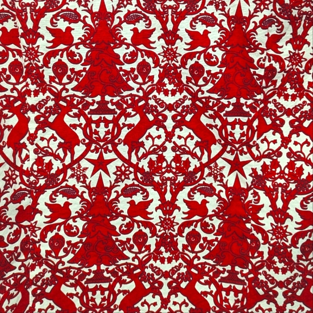 Talbots White And Red Christmas Tree Holiday Button Up Shirt sz 8 Reindeer Dove - Picture 10 of 10